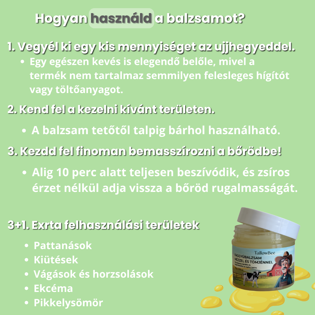 Faggyúbalzsam mézzel és tömjénnel