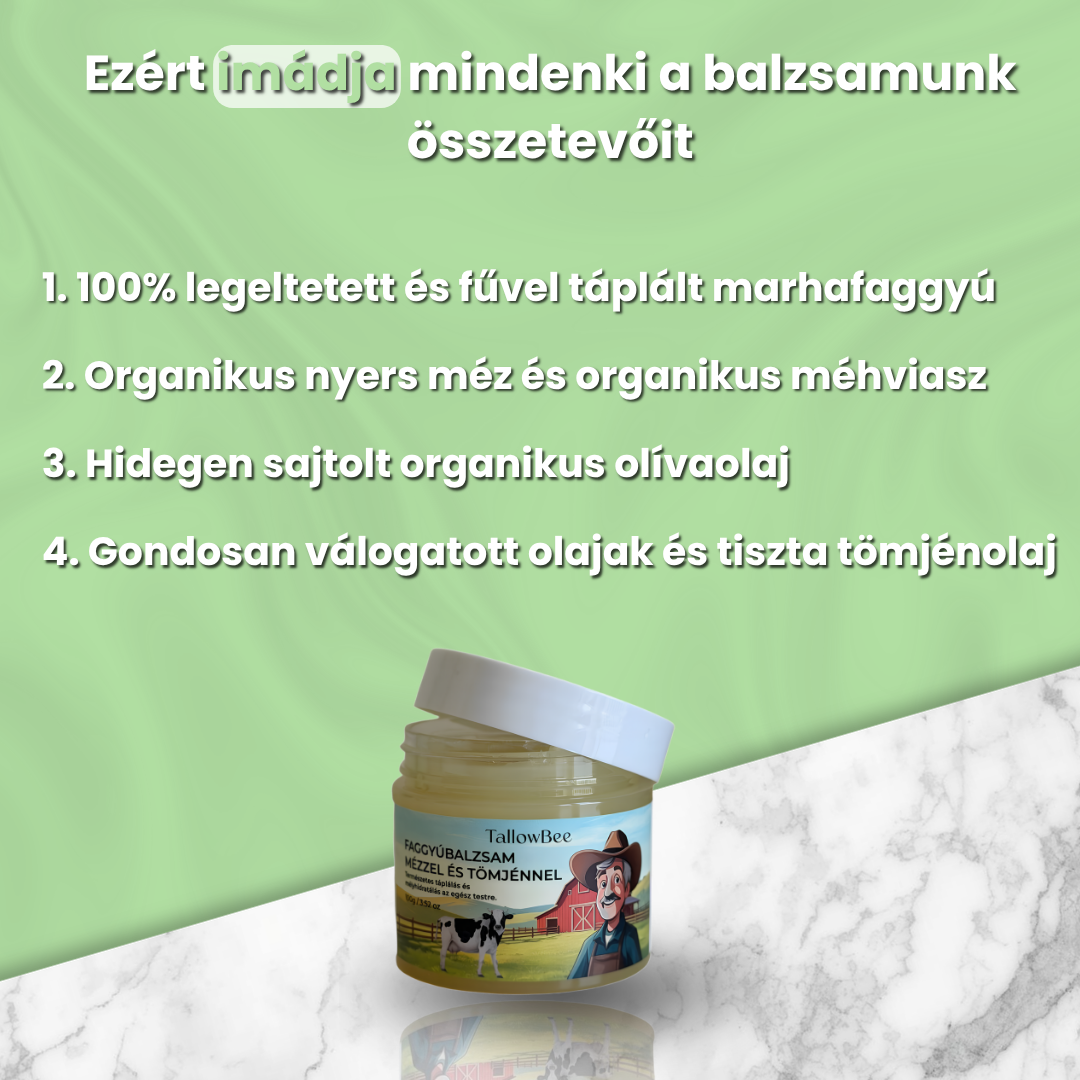 Faggyúbalzsam mézzel és tömjénnel